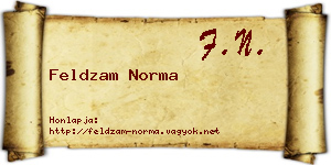Feldzam Norma névjegykártya